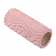 Ролик массажный для йоги INDIGO PVC Волна IN275 33*14 см Розовый